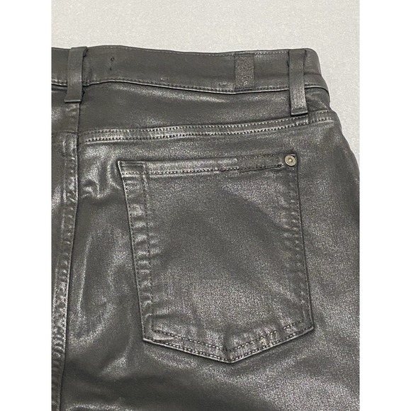 7 Seven For All Mankind Black Women's Jeans Size 30 Flare Low Rise Leather READ - Picture 14 of 14